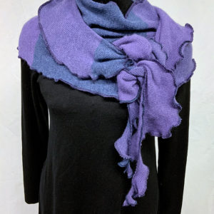 Lavender and denim blue scarf