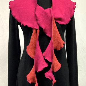 Orange over Pink scarf