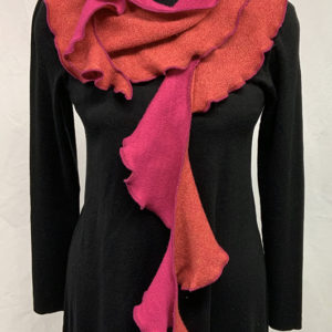 Orange over Pink scarf