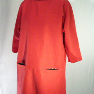 red tunic with BW accents