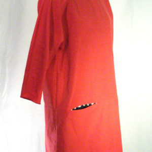 red tunic with BW accents